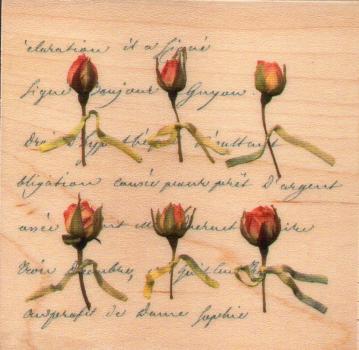 Rubber Stampede Wood Stamp Rosebuds