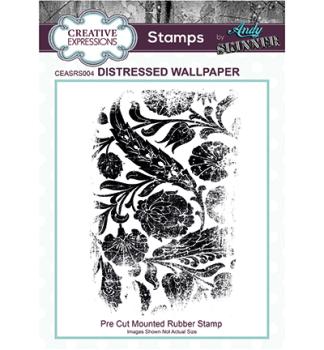 Rubber Stamp Distressed Wallpaper by Andy Skinner #04