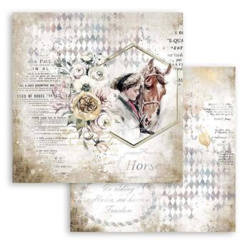 Stamperia 12x12 Paper SET Lady with Horse #SBB800