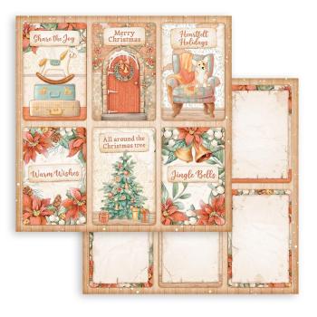 SBB951 Stamperia 12x12 Paper SET All Around Christmas Cards