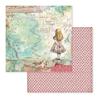 Stamperia 12x12 Paper Pad Alice Through the Looking Glass #SBBL93