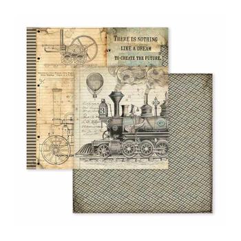 Stamperia 8x8 Paper Pad Voyages Fantastiques #SBBS30