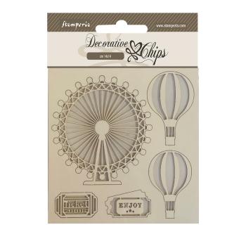 SCB172 * Stamperia Chips Around the World Balloons