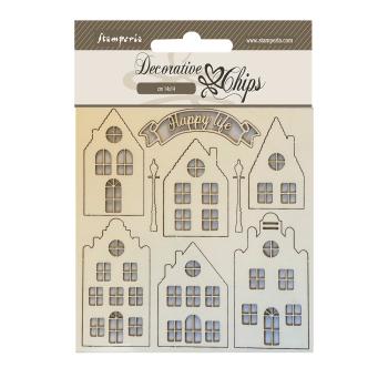 SCB179 Stamperia Chips Cozy Houses