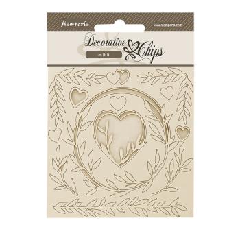 SCB200 Stamperia Romance Forever Decorative Chips Hearts