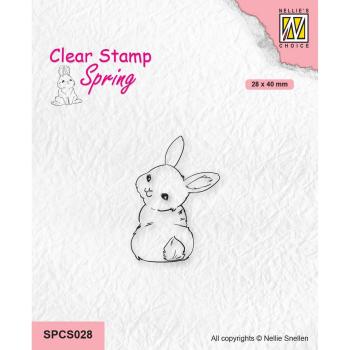 SPCS028 Nellie Snellen Clear Stamp Cute Rabbit 3