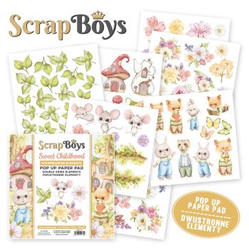 ScrapBoys Pop Up Paper Pad Sweet Childhood