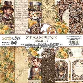 ScrapBoys Steampunk Journey 8x8 Inch Paper Pad