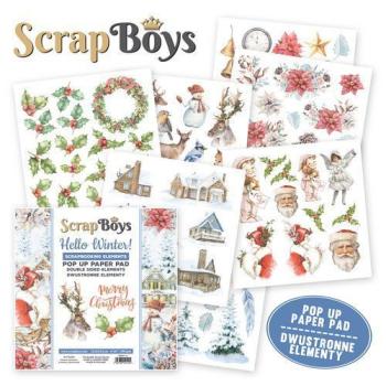 ScrapBoys Pop Up Paper Pad Hello Winter
