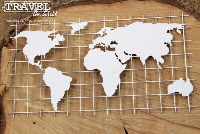 Scrapiniec Chipboard Travel the World XL Map