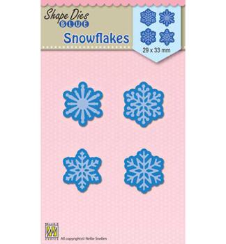 Shape Dies Blue 4 Snowflakes #SDB059