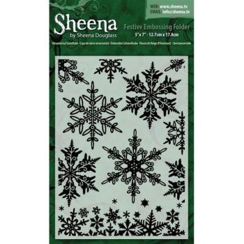 Sheena Douglass Christmas 5” x 7” Embossing Folder - Ornamental Snowflakes