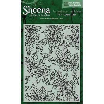 Sheena Douglass Christmas 5” x 7” Embossing Folder - Holly