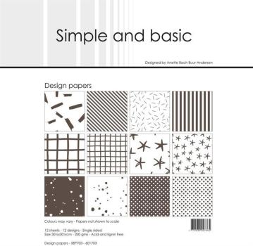 Simple and Basic Warm Grey 12x12 Inch Paper Pack