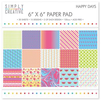 Simple Creative 6x6 Paper Pack Happy Days