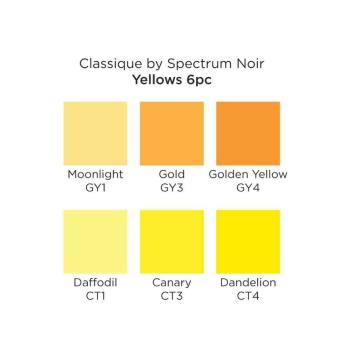 SALE Spectrum Noir Classique 6 Pen Box Set Yellows