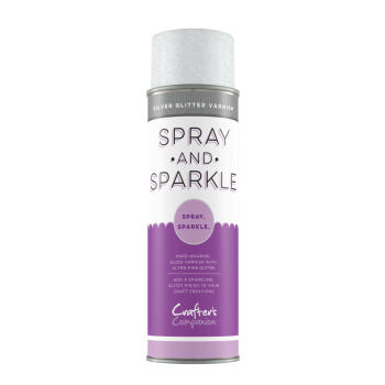 Spray and Sparkle Silver Glitter Varnish by Crafter's Companion
