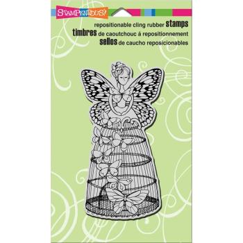 Stampendous Cling Stamp  Butterfly Aviary