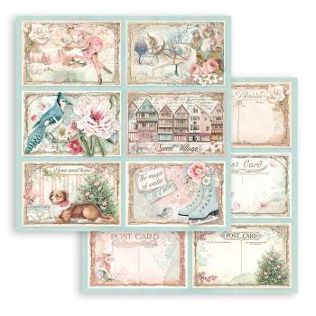Stamperia 12x12 Paper Set Sweet Winter Cards #SBB897
