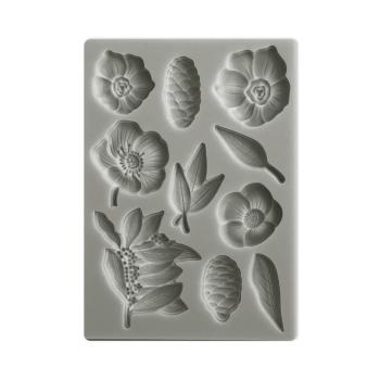 Stamperia Christmas Silicone Mould A6 Pinecones KACM17