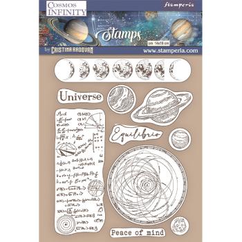 Stamperia Rubber Stamp Cosmos Infinity Universe WTKCC218