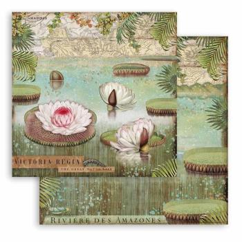 Stamperia 12x12 Paper Amazonia Water Lily #SBB764