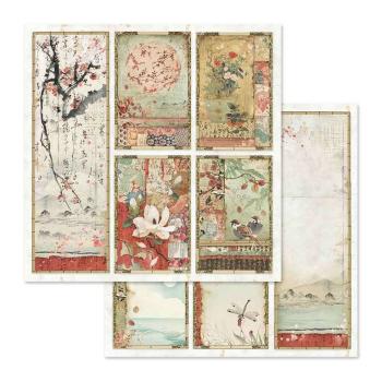 Stamperia 12x12 Paper Set Oriental Paintings #SBB634
