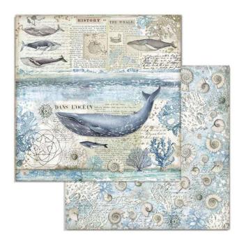 Stamperia 12x12 Paper Set Whale #SBB729