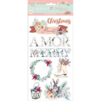 Stamperia Chipboard 15x30cm Amor Merry Christmas