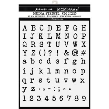 Stamperia Media Stencil Alphabet #061