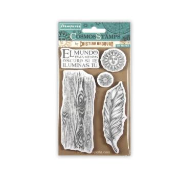 Stamperia Rubber Stamp Cosmos Feather #WTKCCR06