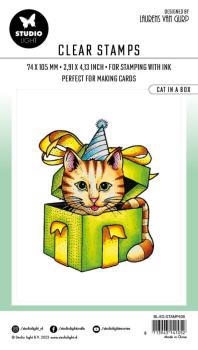 Studio Light Clear Stamps Cat in a Box by Laurens #408