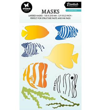 Studio Light Essential Mask Stencil Ocean Fish #198