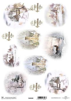 TAG0180 ITD Collection A4 Scrapbooking Paper Winter Landscape