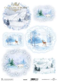 TAG0199 ITD Collection A4 Scrapbooking Paper Winter Views