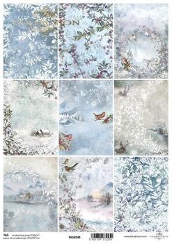 TAG0244 ITD Collection A4 Scrapbooking Paper Decorated with Frost