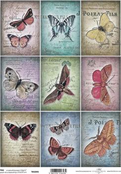 ITD Collection A4 Scrapbooking Paper Butterflies TAG0045