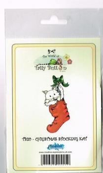 Tatty Button - Christmas Stocking Kat Clingstempel