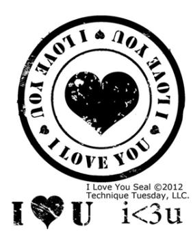 Technique Tuesday - I love you Seal Clear Stamp