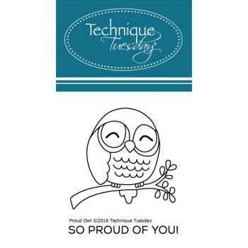 Technique Tuesday Clear Stamps  Proud Owl #PROWL