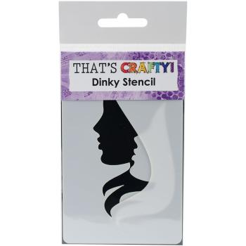 That's Crafty Dinky Stencil Face Silhouette #071