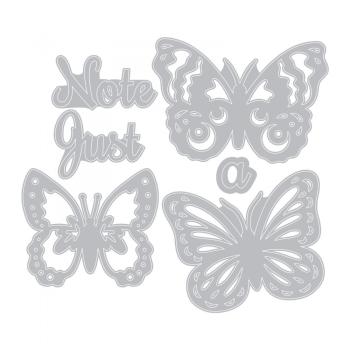 Thinlits Die Set 6PK w.Textured Impressions Just a Note Butterflies