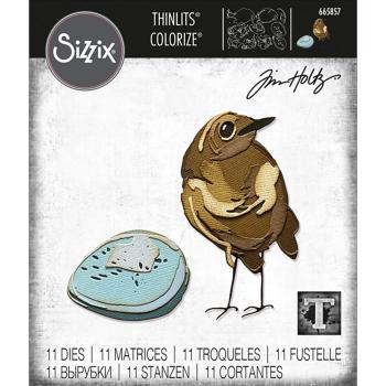 Tim Holtz Thinlits Colorize Dies 11Pk Bird & Egg #665857