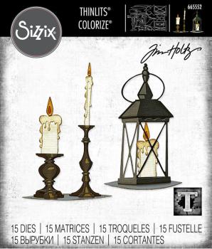 Tim Holtz Thinlits Colorize Dies 15Pk Candlelight #665552