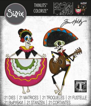 Tim Holtz Thinlits Colorize Dies 21Pk Day Of The Dead #664969