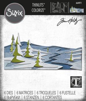 Tim Holtz Thinlits Colorize Dies 6Pk Snowscape #664971