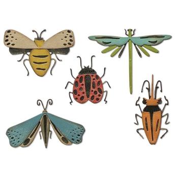Tim Holtz Thinlits Dies 5Pk Set Funky Insects #665364