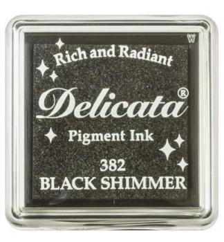 Tsukineko Pigment Inkpad S Delicata Black Shimmer
