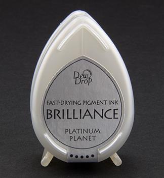 Tsukineko Brilliance Dew Drop Pigment Ink Platinum Planet