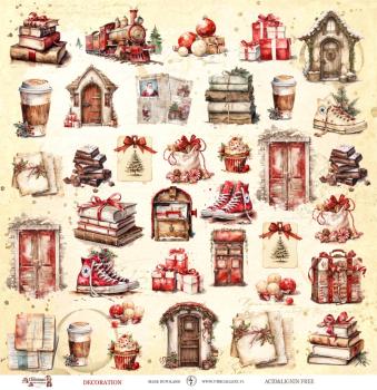UHK Gallery 12x12 Paper Sheet The Christmas Workshop Decoration